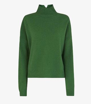 Whistles + Relaxed-Fit Split Funnel Neck Wool Jumper