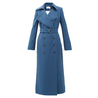 Chloé + Belted Stitch-Twill Coat