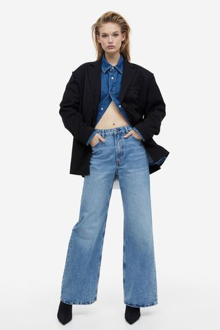 H&M + Wide High Jeans