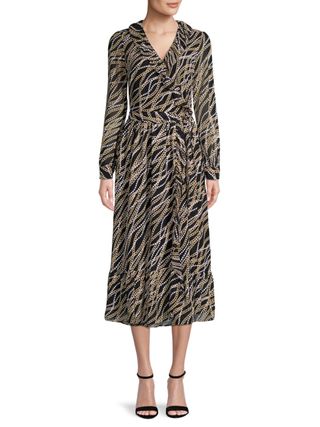 Michael by Michael Kors + Printed Wrap Dress