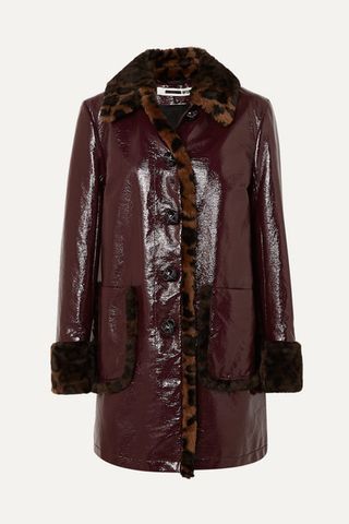 Alexander McQueen + Leopard-Print Faux Fur-Trimmed Coat