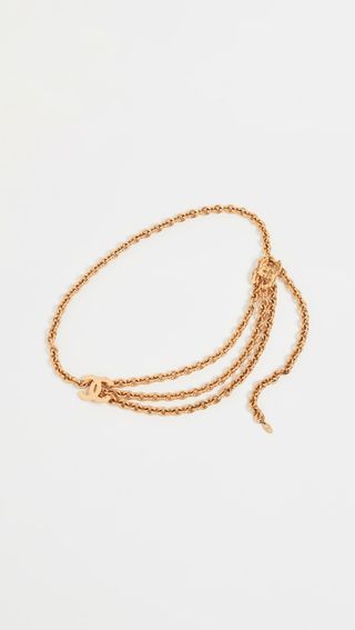 Chanel + Vintage Gold CC Chain Belt