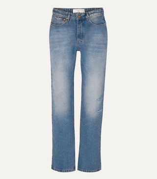 Victoria, Victoria Beckham + Arizona Distressed Straight-Leg Jeans
