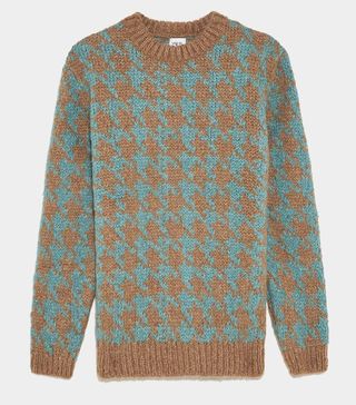 Zara + Houndstooth Jacquard Sweater
