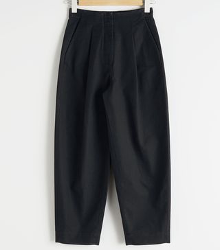& Other Stories + Wide Leg Cotton Chino Trousers