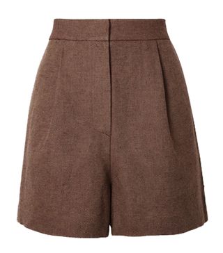 LVIR + Pleated Linen and Cotton-Blend Piqué Shorts