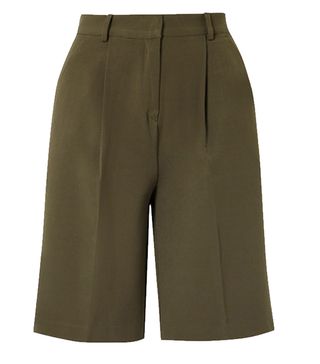 The Frankie Shop + Julie Pleated Gabardine Shorts