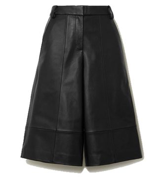 Tibi + Leather Shorts