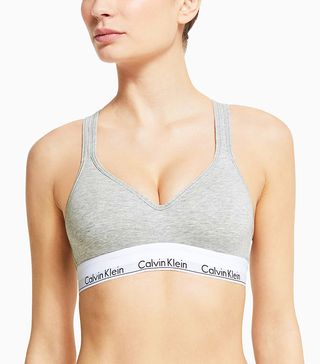 Calvin Klein + Modern Cotton Cross Strap Lift Bralette, Grey Heather