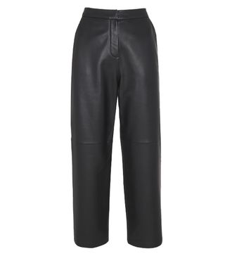 Whistles + Leather Flat Front Trouser