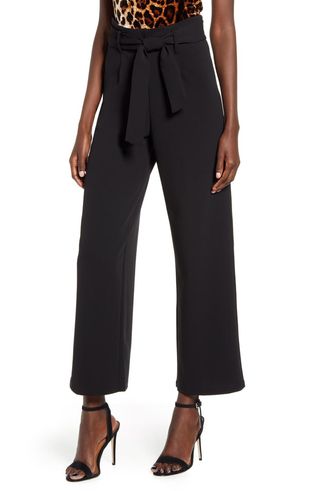 Leith + High-Waist Belted Pants