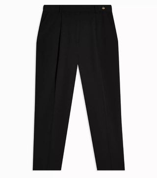 Topshop + Black Tapered Suit Trousers