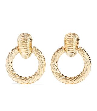 Kenneth Jay Lane + Gold-Plated Clip Earrings