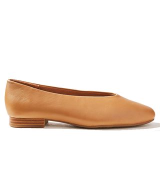 Marks and Spencer Collection + Leather High Cut Ballerina Pumps