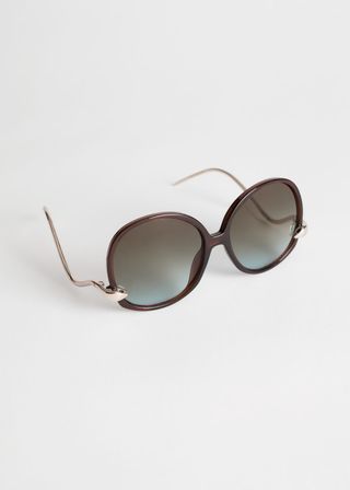 & Other Stories + Oversized Retro Circle Sunglasses