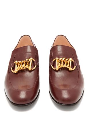 Gucci + Ebal Horsebit Leather Loafers