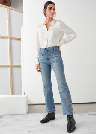 & Other Stories + Straight High Rise Stretch Jeans