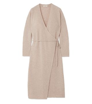 Vince + Ribbed Wool and Cashmere-Blend Wrap Dress