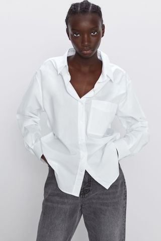 Zara + Basic Shirt With Pocket
