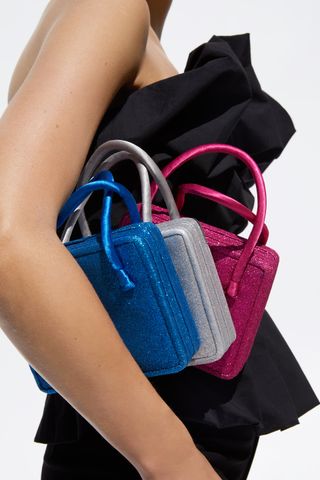 Zara + Blue Collection Glitter Mini Crossbody Bag