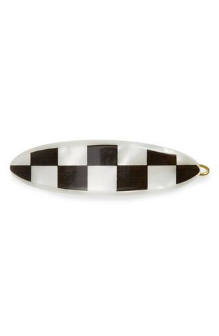 Timeless Pearly + Check Mother-of-Pearl Barrette