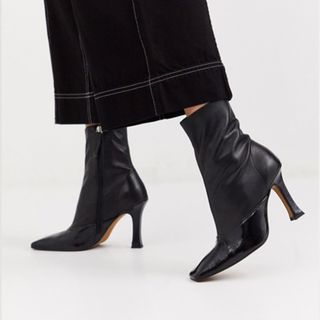 ASOS + Ellie Leather Sock Boots
