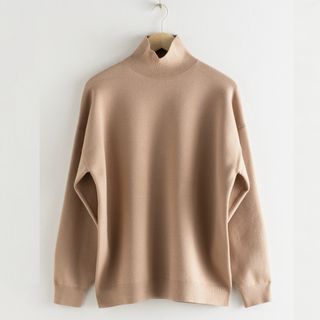 & Other Stories + Oversized Micro-Knit Turtleneck