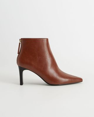 Mango + Pointed Heel Ankle Boots