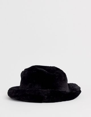 ASOS + Faux Fur Roll Bucket Hat