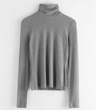 & Other Stories + Fitted Lyocell Ribbed Turtleneck