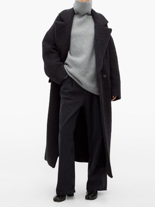 Raey + Double-Breasted Wool-Blend Blanket Coat