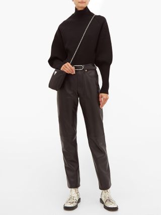 Acne Studios + 1997 High-Rise Straight-Leg Leather Trousers