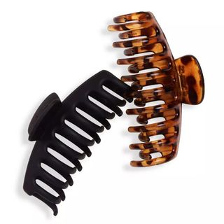 Gimme Beauty + Thick Hair Claw Clips in Black/Tortoiseshell
