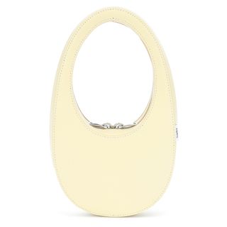 Coperni + Swipe Mini Leather Shoulder Bag in Ecru