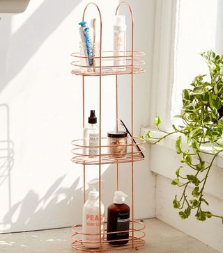 Urban Outfitters + Minimal Rose Gold Standing Bathroom Storage