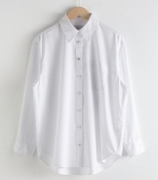 & Other Stories + Oversized Pearl Button Cotton Shirt