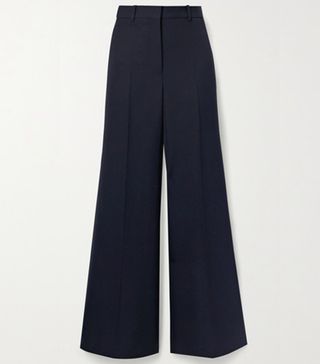 Victoria Beckham + Twill Wide-Leg Pants