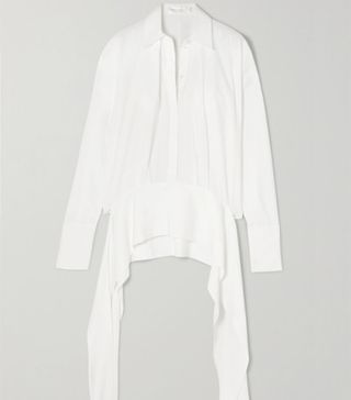 Victoria, Victoria Beckham + Tie-Detailed Satin Shirt
