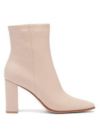 Gianvito Rossi + Hyder 85 Leather Ankle Boots