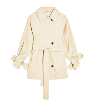 Topshop + Cotton Cropped Trench Coat