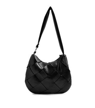 Topshop + Black Woven Hobo Bag