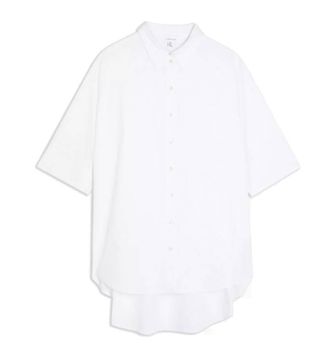 Topshop + Plain White Poplin Shirt