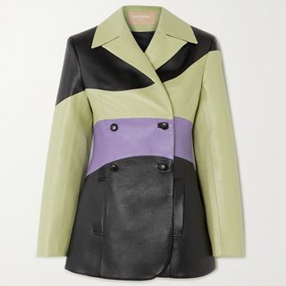 Materiel + Colour-Block Leather Jacket