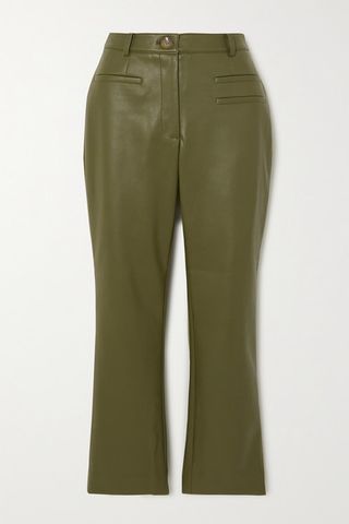 Rejina Pyo + Finley Cropped Faux Leather Slim-Fit Pants