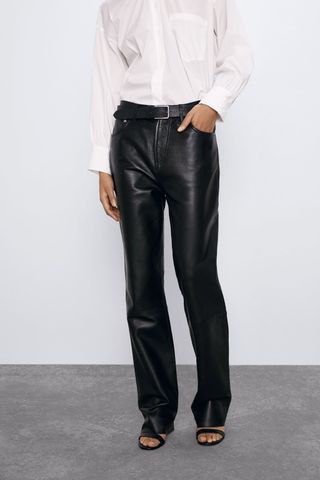 Zara + Leather Pants