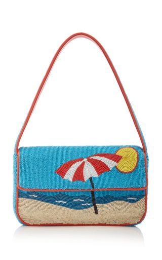 Staud + Tommy Beaded Beach Shoulder Bag
