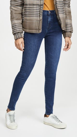 J Brand + Maria High-Rise Skinny Jeans in Nightshade