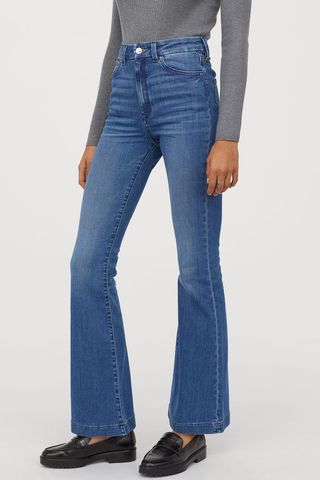 H&M + Embrace Flared High Jeans