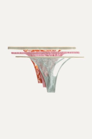 Love Stories + Roomie Set of 3 Lace Thongs