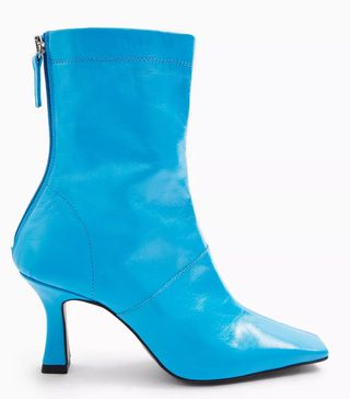 Topshop + Maeva Blue Flared Boots